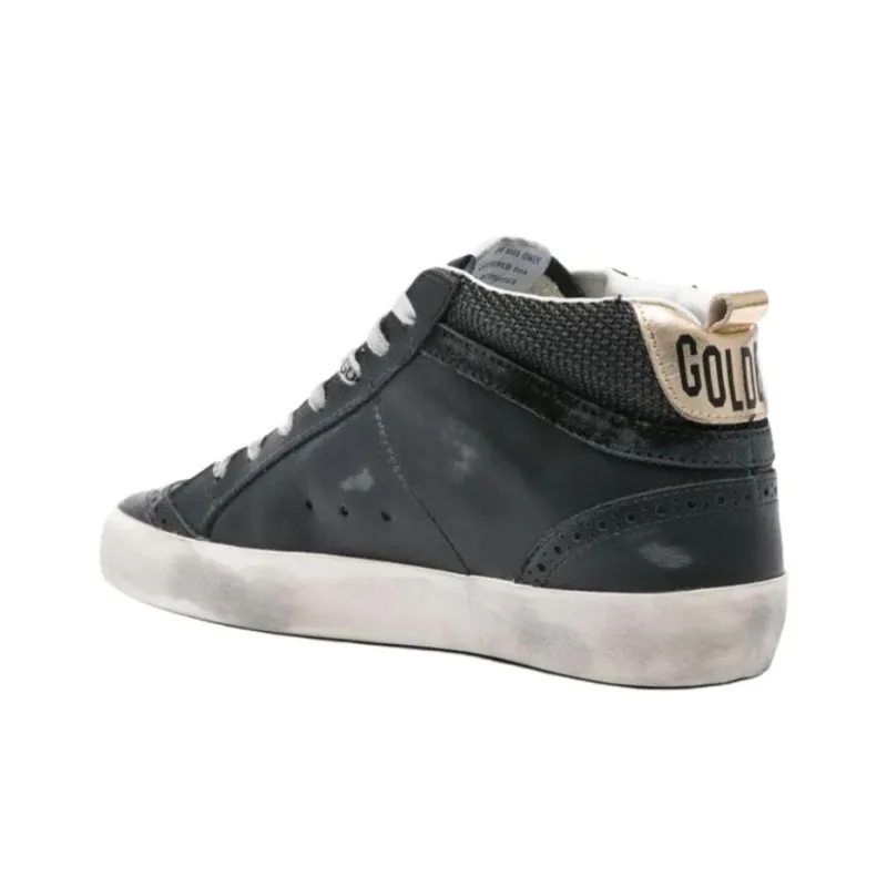 Golden Goose Mid Star Mid Top Skateboard Shoes Women's Black-3