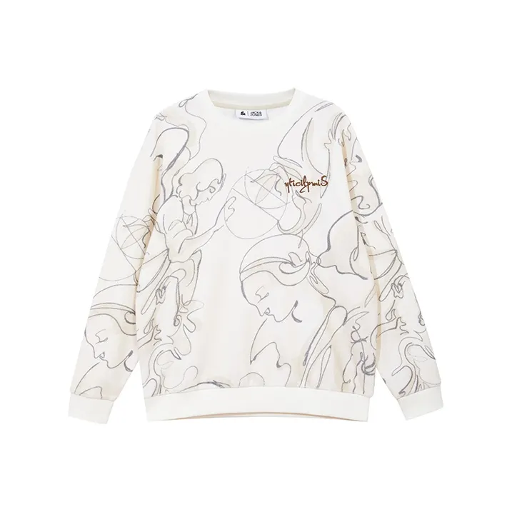 JACK&JONES Sweatshirts Unisex A03 White Hood With Gray-0