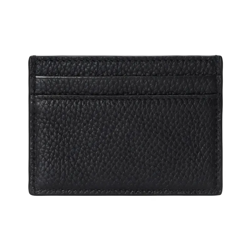 GUCCI Leather Card Holder Card Holder Men's Black-2