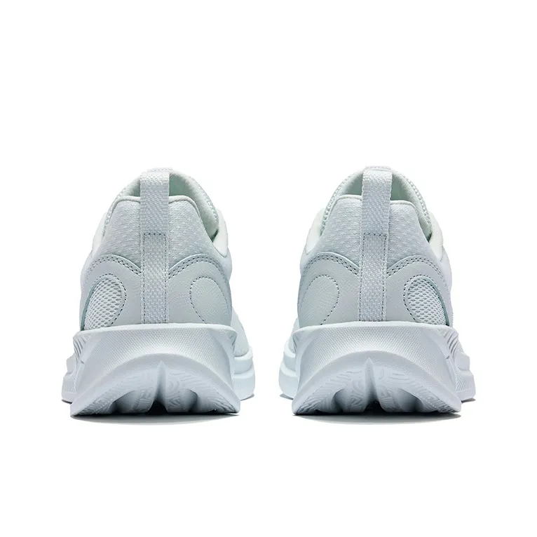 Erke Cushioning Breathable Low Top City Commute Running Shoes Women's Snowflake Gaoerke White-3