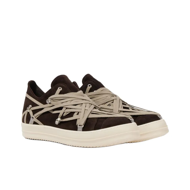 RICK OWENS/RO Megalace Low Top Casual Shoes Men's Brown-2
