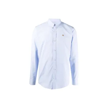Maison Kitsune Embroidered Fox Cotton Shirt