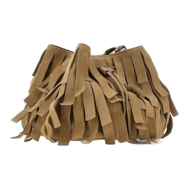 HOGAN Suede Crossbody Bag, Shoulder Bag Mini Women's Brown-1