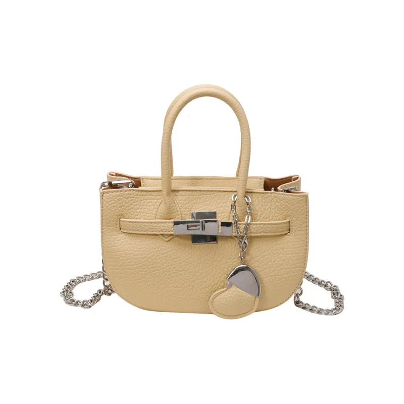 Single Warehouse PU Shoulder Bag Regular Women's White/Black/Yellow/Blue/Pink-5