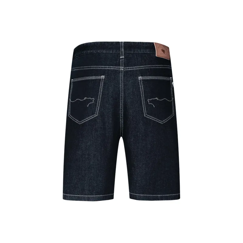 SEPTWOLVES Denim Shorts Unisex Black-4