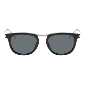 SAINT LAURENT Acetate Square Sunglasses Unisex Black