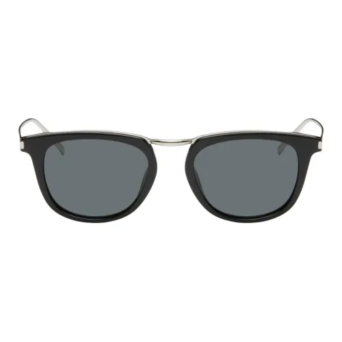 SAINT LAURENT Acetate Square Sunglasses Unisex Black