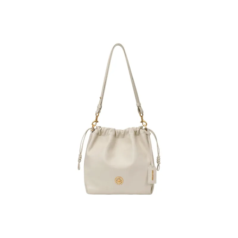 BAGTREE Cow Leather Bucket Bags Crossbody Bag, Shoulder Bag Trumpets Women's Multicolor-6