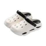 White Black-Hole-Punch Slippers[Women's]