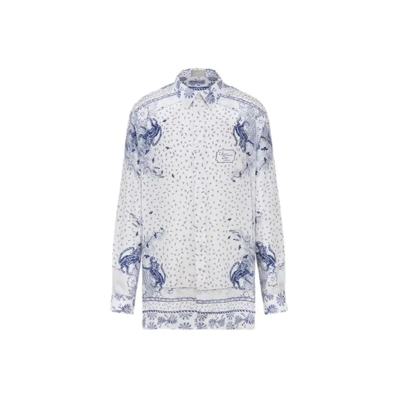 DIOR Shirts Men Blue-0