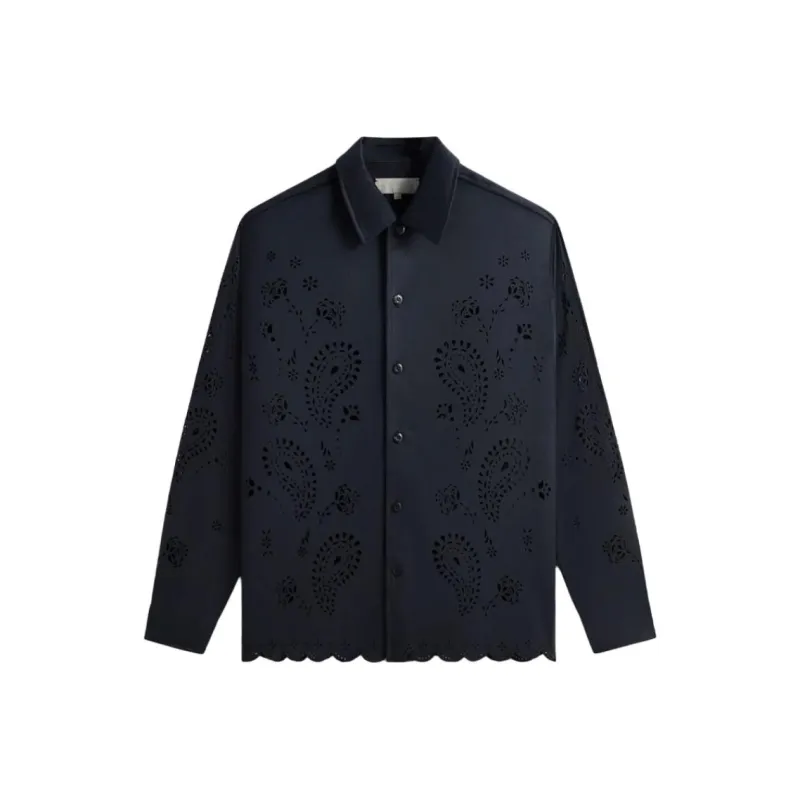 KITH Isaac Microsuede Long Sleeve Buttondown-0