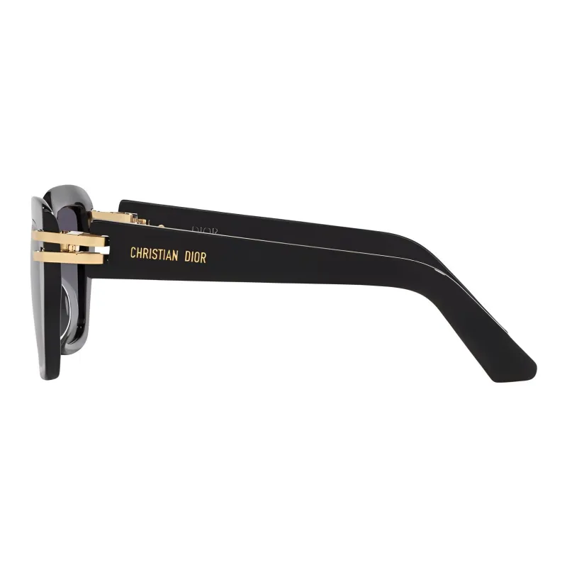 DIOR Acetate Irregular Shape Sunglasses Women's Black-2
