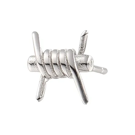 EAR PARTNER Silver Stud Earrings Unisex-5