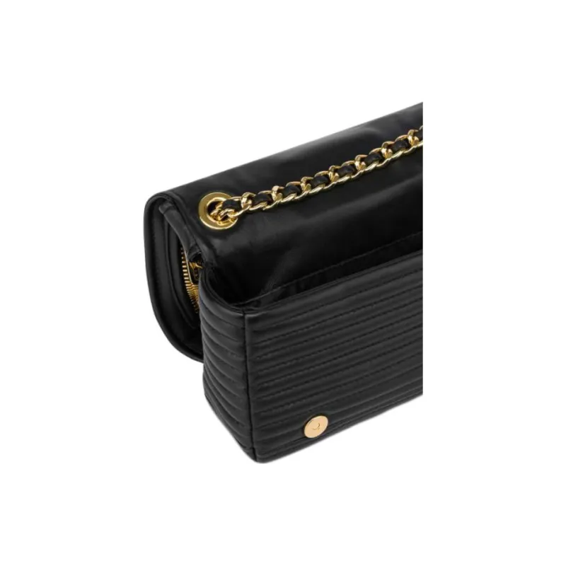MOSCHINO Sheepskin Crossbody Bag Shoulder Bag Small Size Women's Black-4