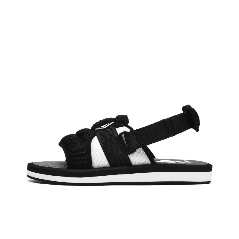 Lee Minimalist Style Fashion, Casual And Versatile Beach Sandals Men's Black White-0