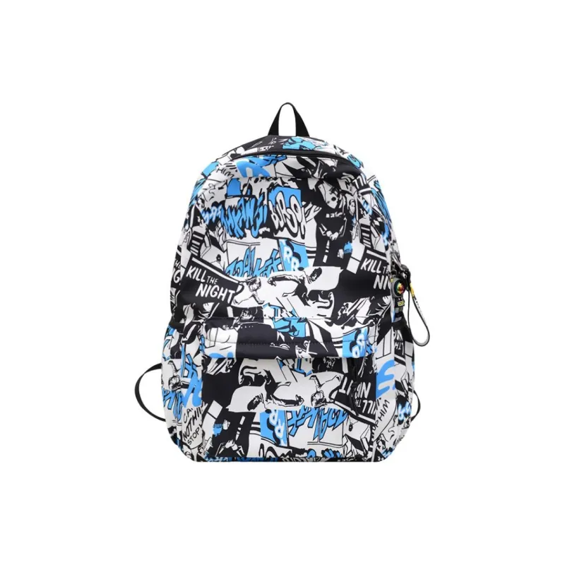 Yalu Nylon Backpack Unisex Pink/Gray/Green/Blue/Navy Blue-12