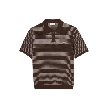 LACOSTE Polo Shirts Men Brown