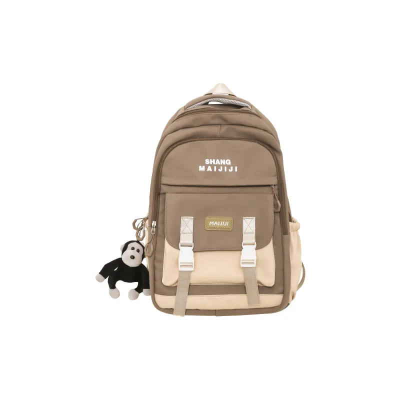 Tong Tong Rabbit Nylon Backpack Unisex Black/Blue/White/Red/Khaki-3