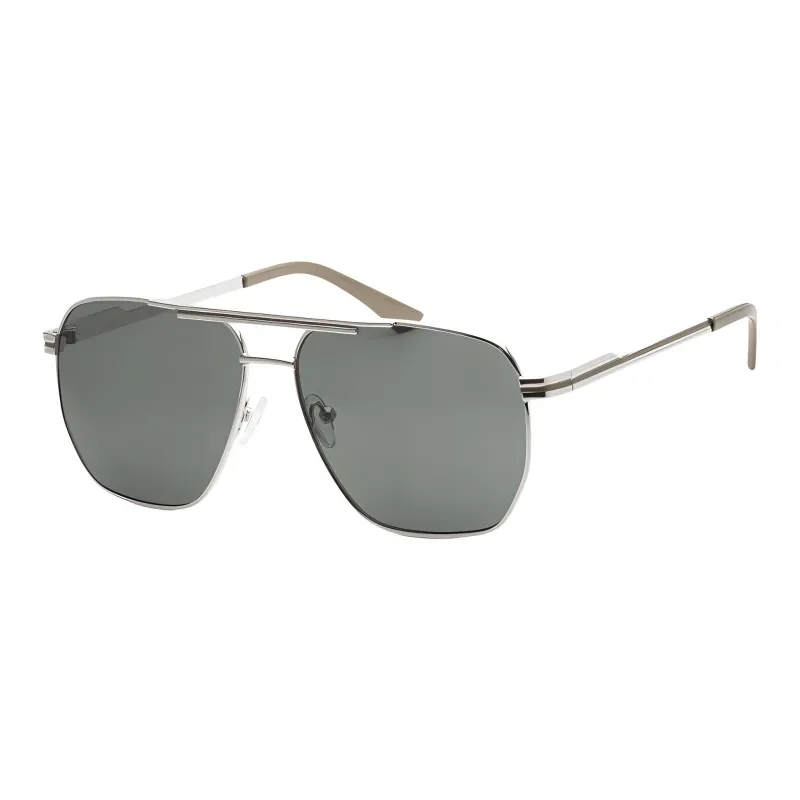 GUESS Metal Aviator Sunglasses Men's Gray-0