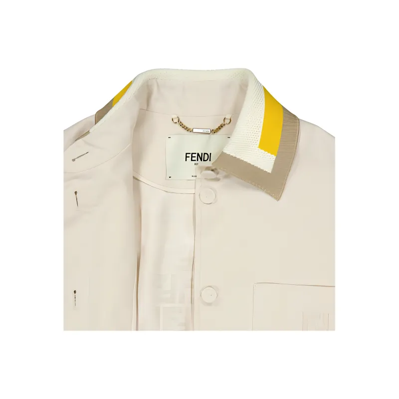 FENDI Ff Embellished Belted Waist Jacket-2