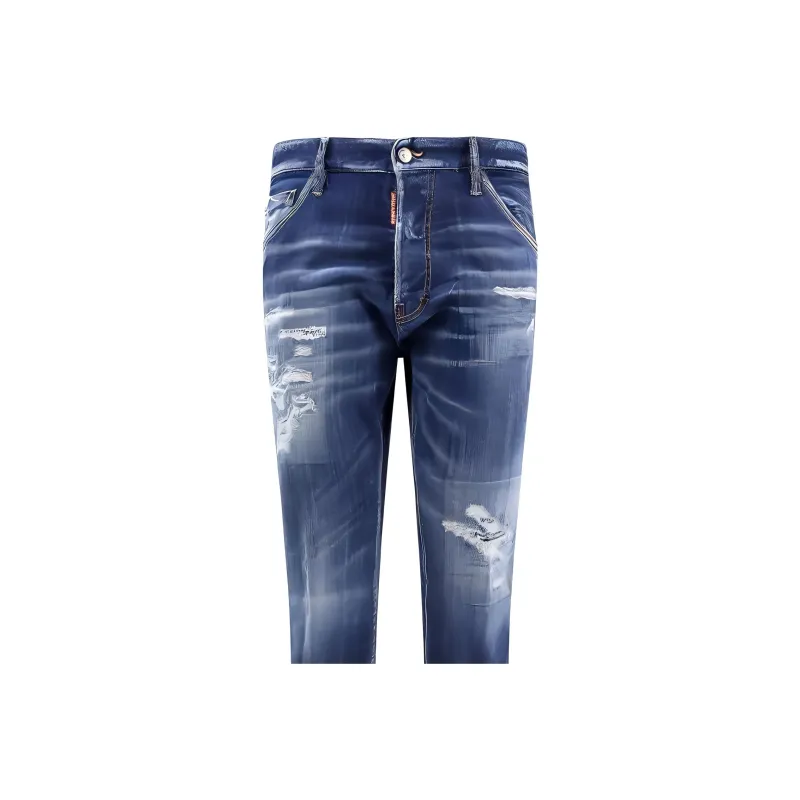 Dsquared2 Dark Ripped Cast Wash Cool Guy Jeans-6