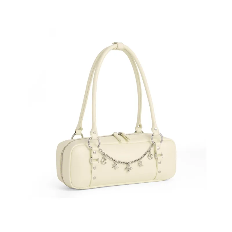 JACD PU Shoulder Bag Women's Apricot/Green-1