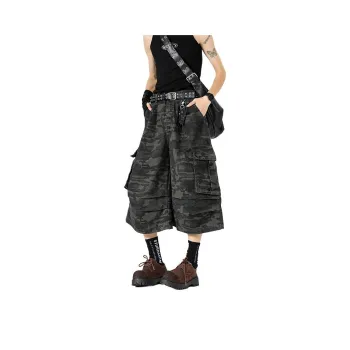 TESTUNG Fashion Versatile Shorts Unisex Classic Camouflage Stylish