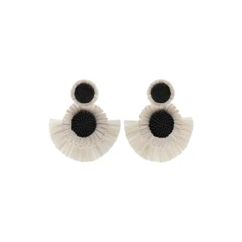 ZARA Brass Earrings Women's White