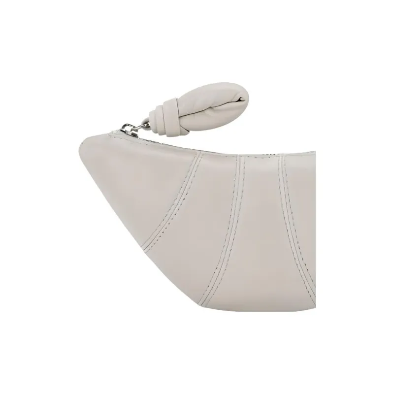 Lemaire Croissant Series Sheepskin Coin Purse Women's Light Pelican Gray-2