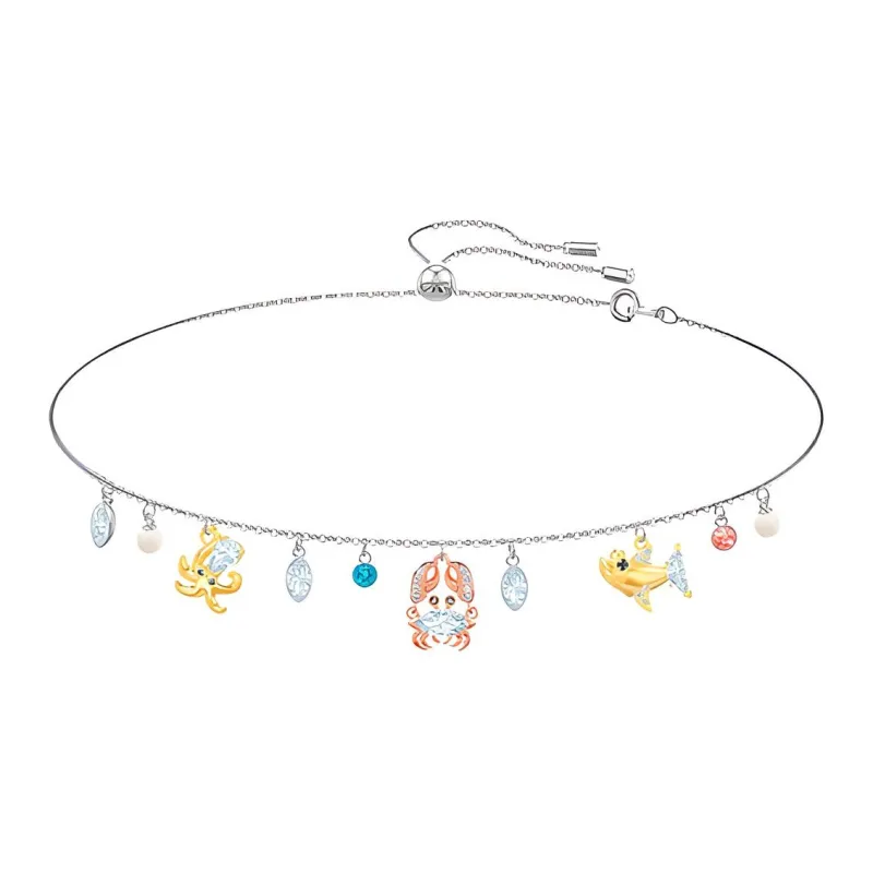 Swarovski Ocean Alloy Necklaces Women's Silver-1