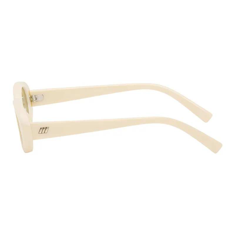 Le Specs Polymer Oval Sunglasses Unisex Beige-1