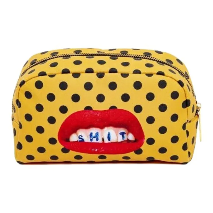 SELETTI Polyester Makeup Bag Women's Yellow-3