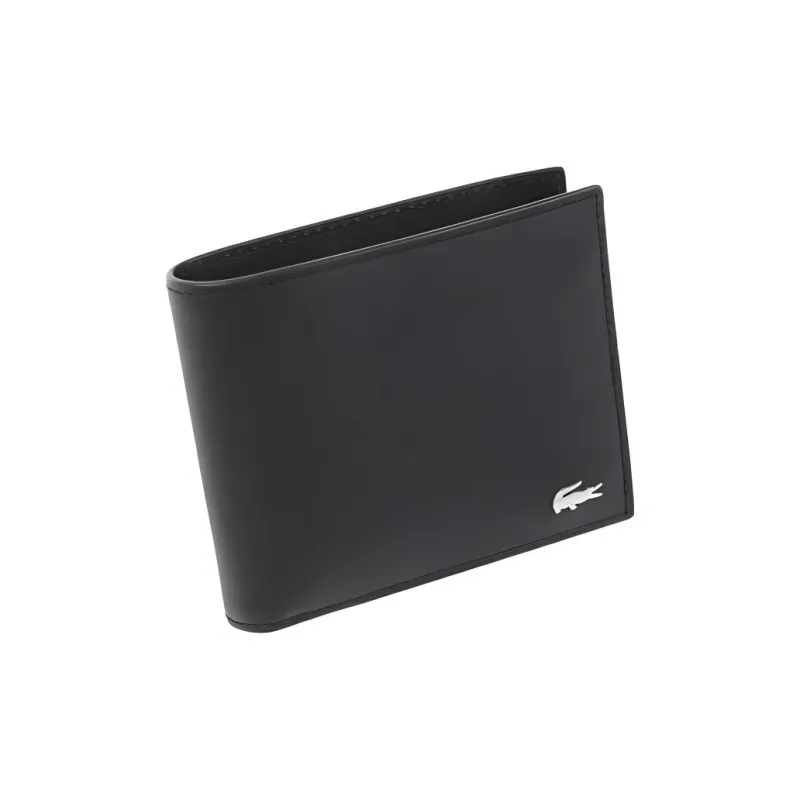 LACOSTE Calfskin Wallet Men's Black-1