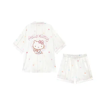 GUKOO x Hello Kitty Sanrio Series Pajama Set Women's Moon White