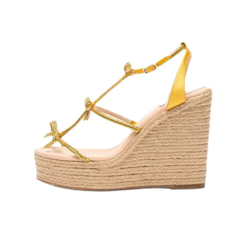RENE CAOVILLA Caterina Roman Sandals 12cm Women's Yellow-0
