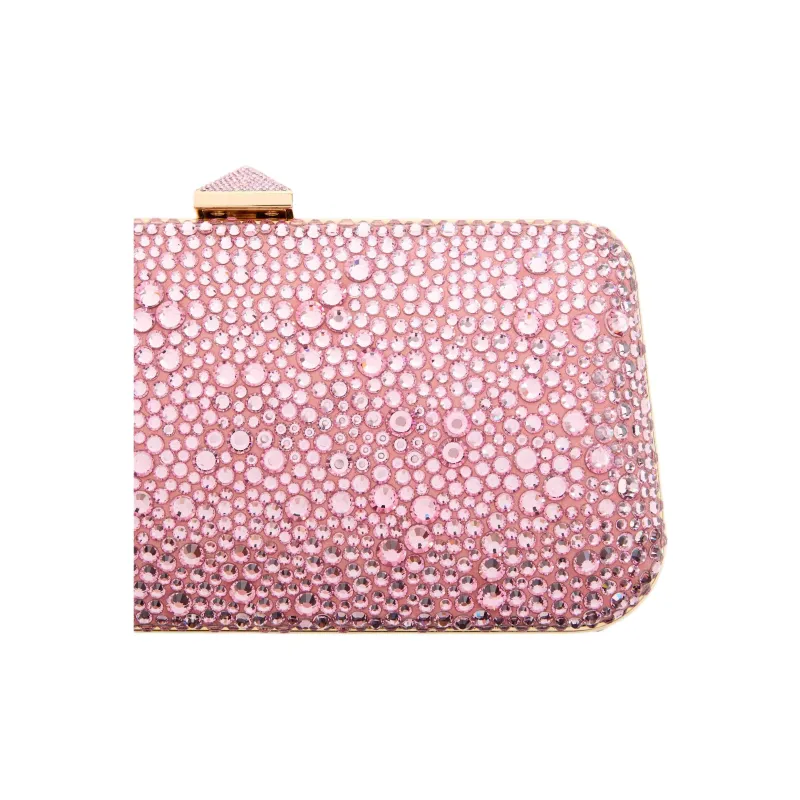 Valentino GARAVANICARRY SECRETS Rhinestone One Shoulder Clutch Regular Women's Light Pink-3