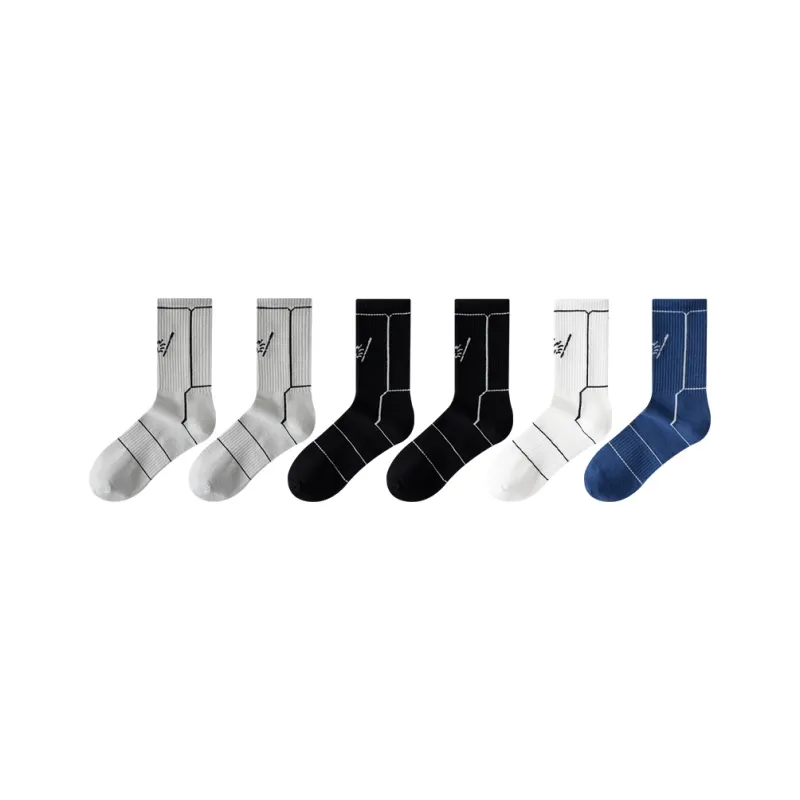 Cotton Gene Mid Calf Socks Men's Combo Set-35