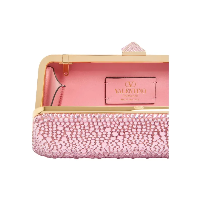 Valentino GARAVANICARRY SECRETS Rhinestone One Shoulder Clutch Regular Women's Light Pink-4