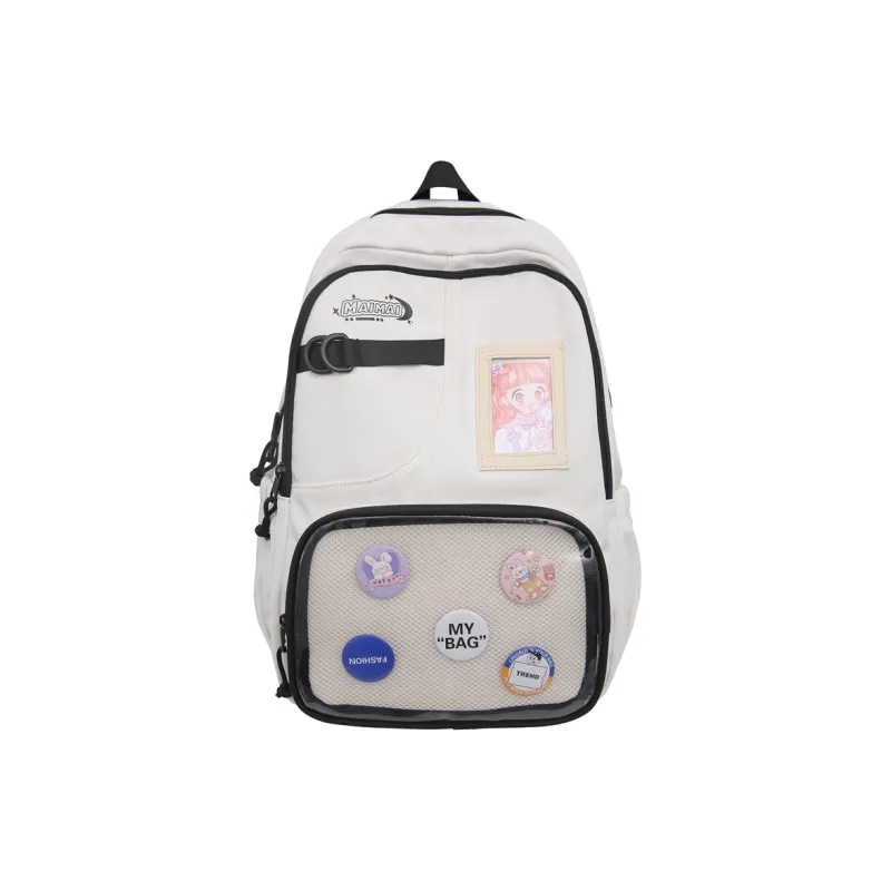 Alcohol Dragon Nylon Backpack Regular Women's Multicolor-9