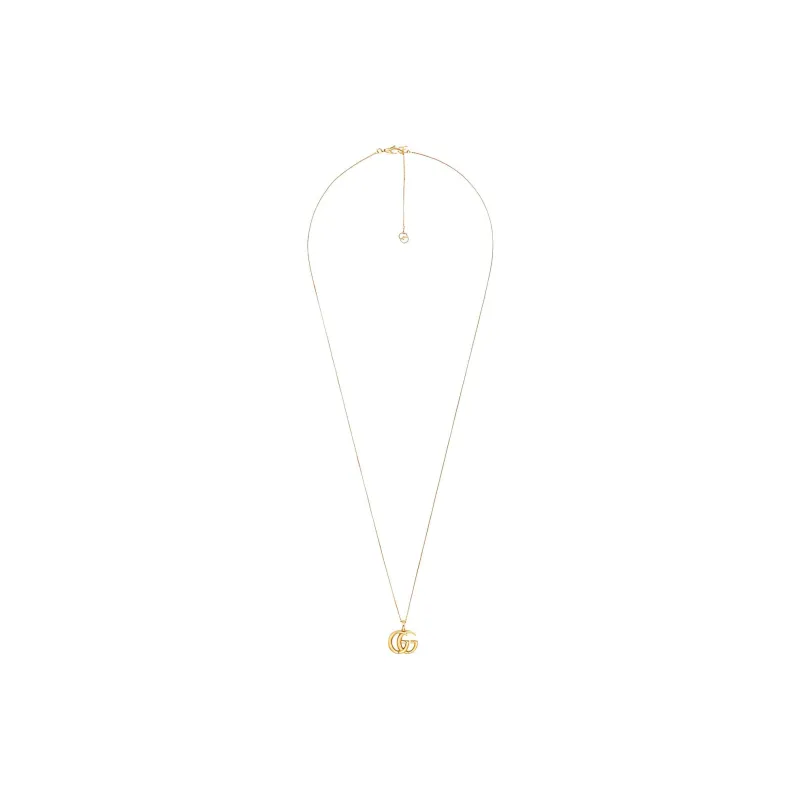 GUCCI Classic Double G Necklace Collection 18K Gold Necklaces Women's-1