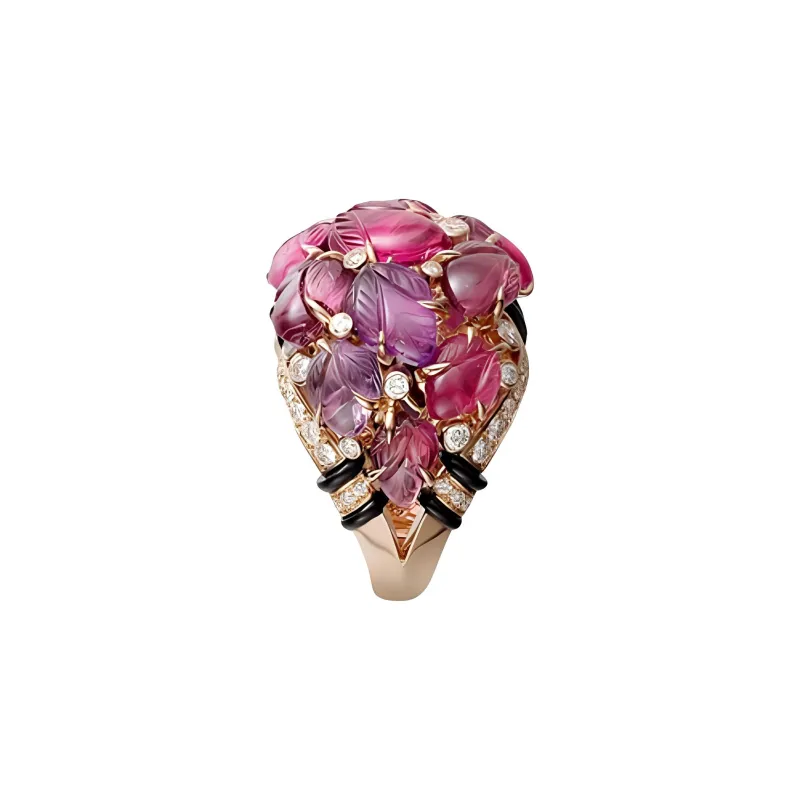 CARTIER Diamond Rings Unisex Purple-2
