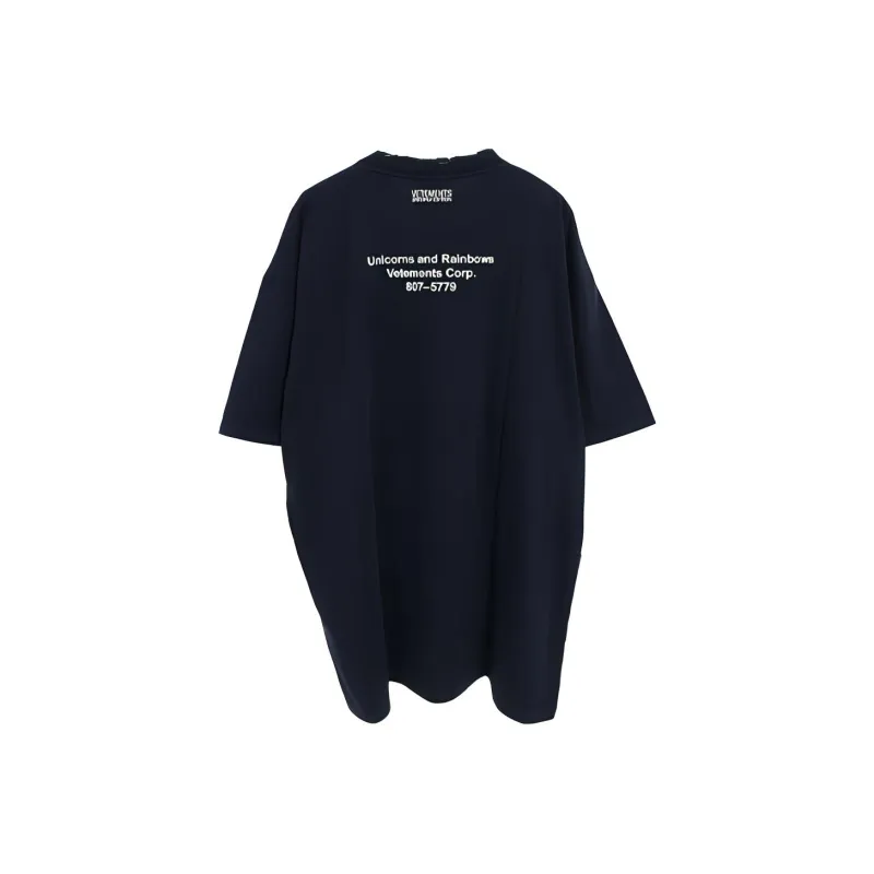 Vetements T-Shirts Men Marine Blue-1