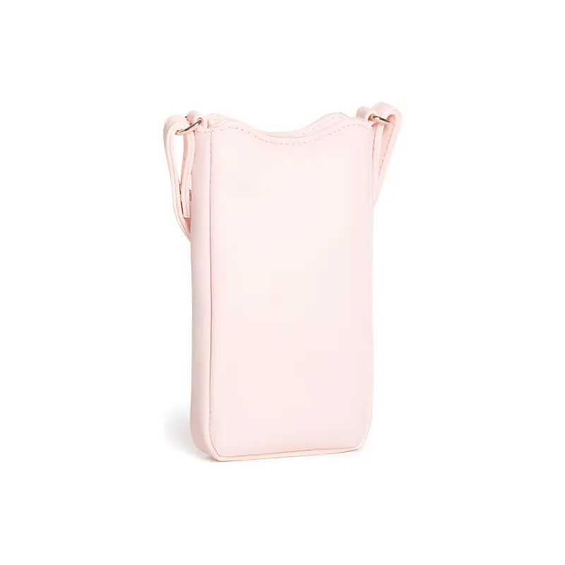 GUESS Artificial Leather One Shoulder Crossbody Cell Phone Pouch Women's Rose Pink-1