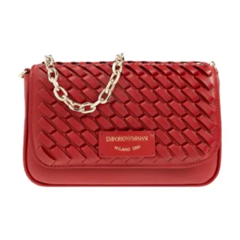 EMPORIO ARMANI Leather Shoulder Bag Regular Women's Red