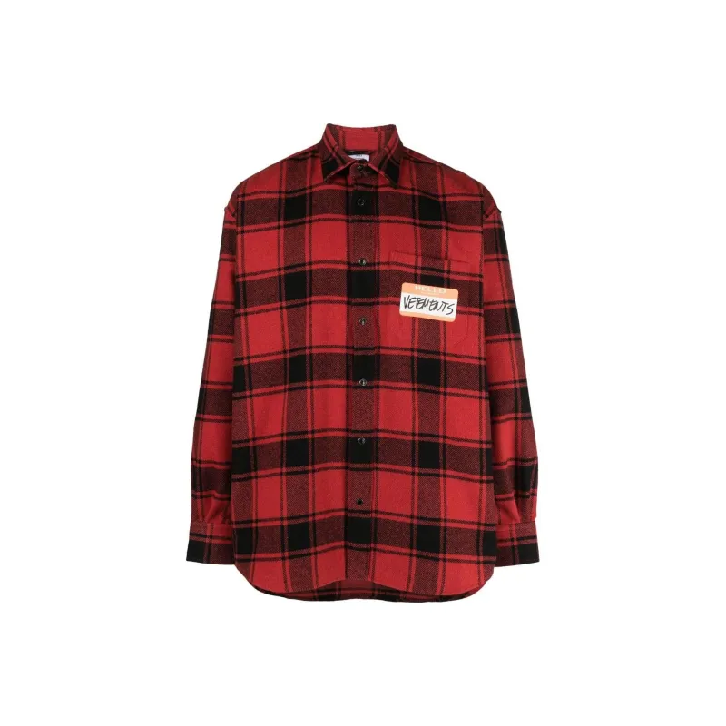 Vetements Shirts Men Red-0