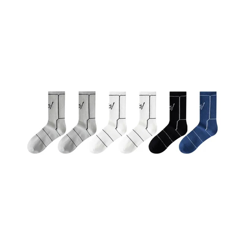 Cotton Gene Mid Calf Socks Men's Combo Set-34
