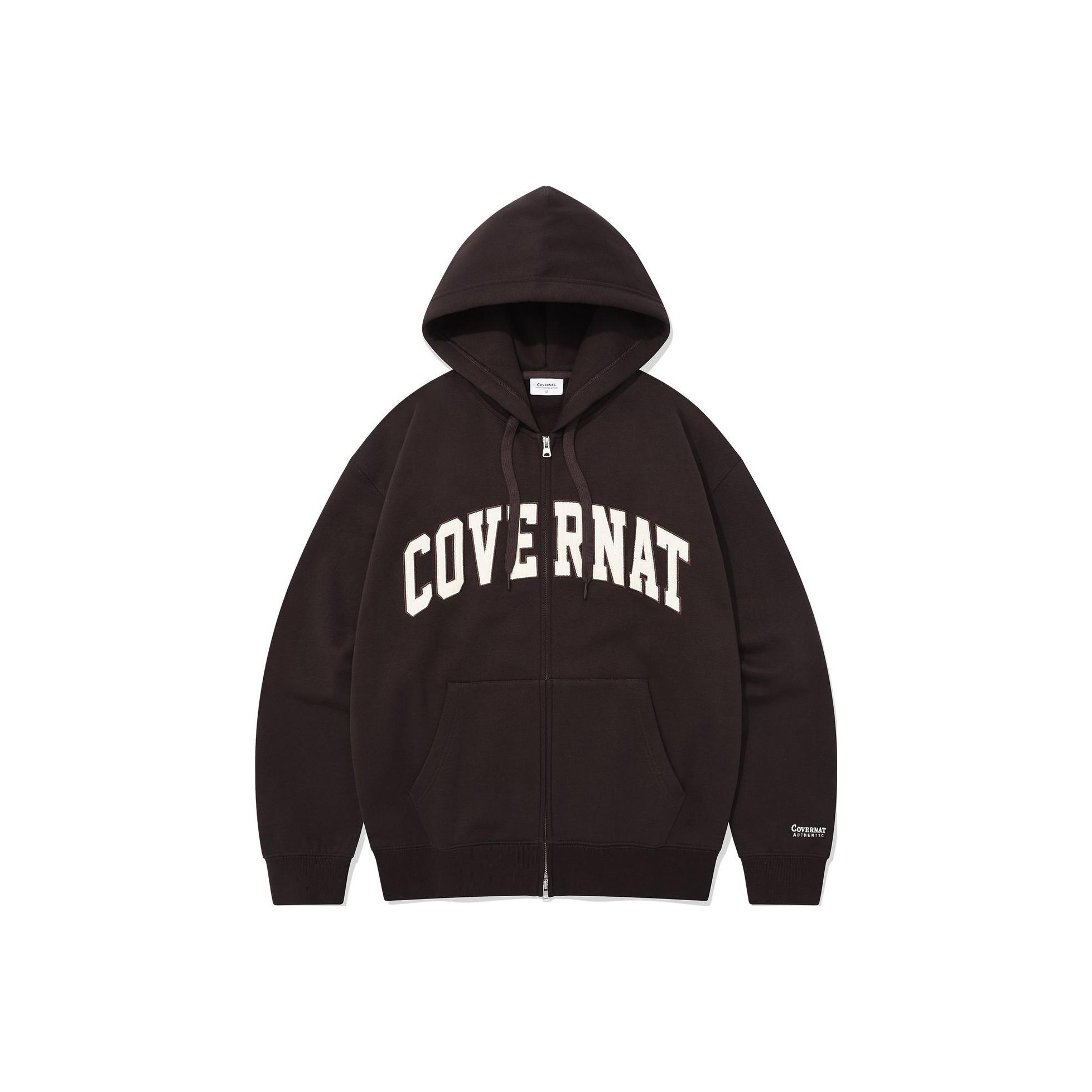 パーカー・フーディ COVERNAT Boucle Jersey Hoodie Charcoal Covernat Unisex C Logo Hoodie Zipup Charcoal | Hooded for