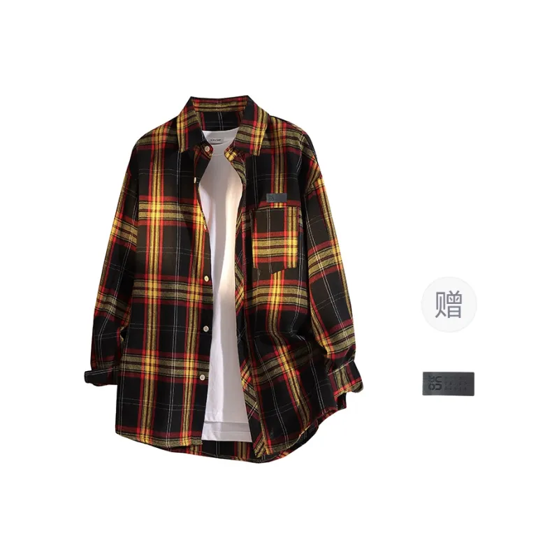 YOSICIL Shirt Unisex Yellow Plaid-6