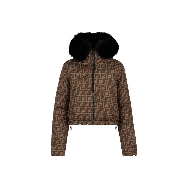 FENDI Puffer Jacket Women's Black-2