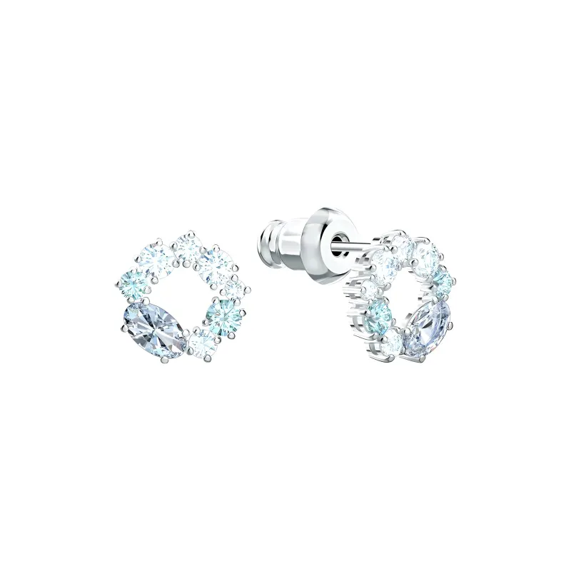 Swarovski Alloy Stud Earrings Women's Blue Gradient-1